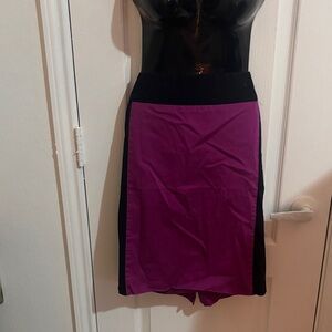 The Limited Black and Purple Color Block Mini Skirt